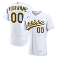 Athletics Nike Home Authentic Custom Jersey - White