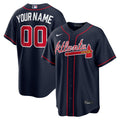 Atlanta Braves Nike Alternate Replica Custom Jersey - Navy