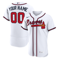 Atlanta Braves Nike Home Authentic Custom Jersey - White